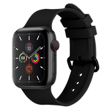 Apple Watch (42/44/SE/45/46/49mm) Native Union Curve Strap Black Silicone Strap - Black