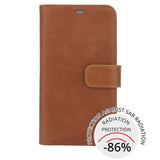 RadiCover 2-in-1 - iPhone SE (2022 / 2020) / 8 / 7 / 6 / 6S - Genuine Leather Case - 86% Radiation Protection - Brown