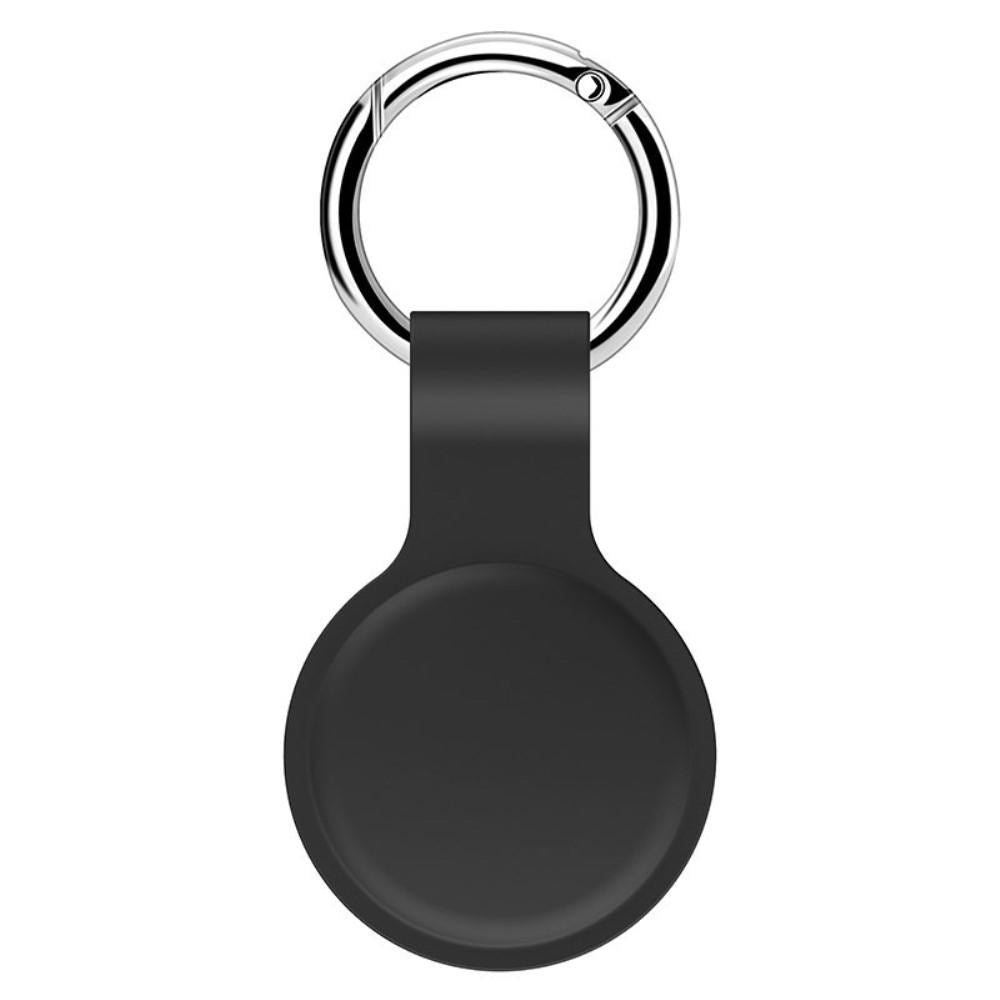 AirTag Silicone Case w. Round Carabiner - Dark Grey