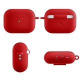 Apple Airpods Pro 2nd Gen (2022) Silicone Case with Snap Hook - Red