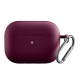 Apple Airpods Pro 2nd Gen (2022) Silicone Case with Snap Hook - Burgundy