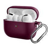 Apple Airpods Pro 2nd Gen (2022) Silicone Case with Snap Hook - Burgundy