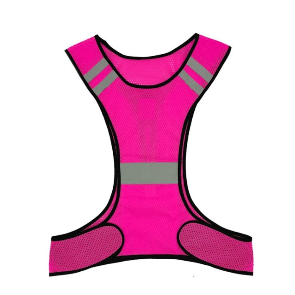 Mesh Running Vest with Reflectors - Pink