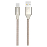 GreyLime Braided (3A/15W) USB-C Cable 2 m - Beige