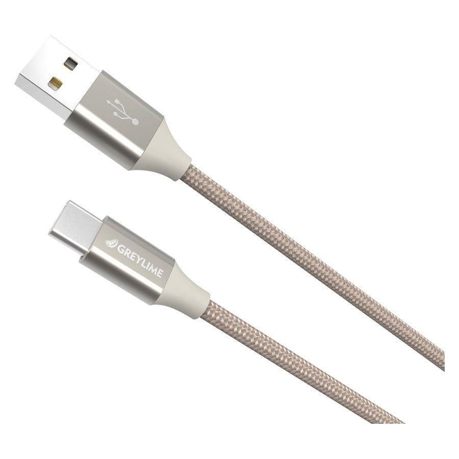 GreyLime Braided (3A/15W) USB-C Cable 1 m - Beige