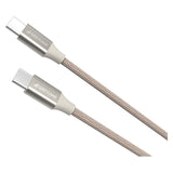 GreyLime 60W Braided USB-C to USB-C Cable 2 m - Beige