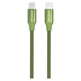 GreyLime 60W Braided USB-C to USB-C Cable 1 m - Green