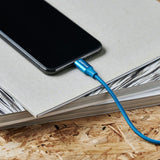 GreyLime 18W Braided USB-C to Lightning Cable 2 m - Blue