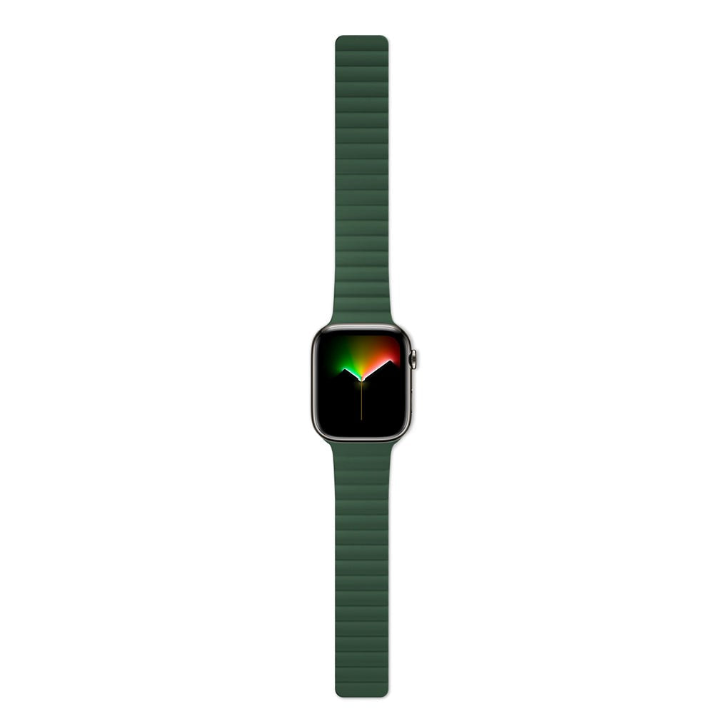 Apple Watch (42/44/SE/45/46/49mm) Epico Magnetic Silicone Strap - Green / Grey