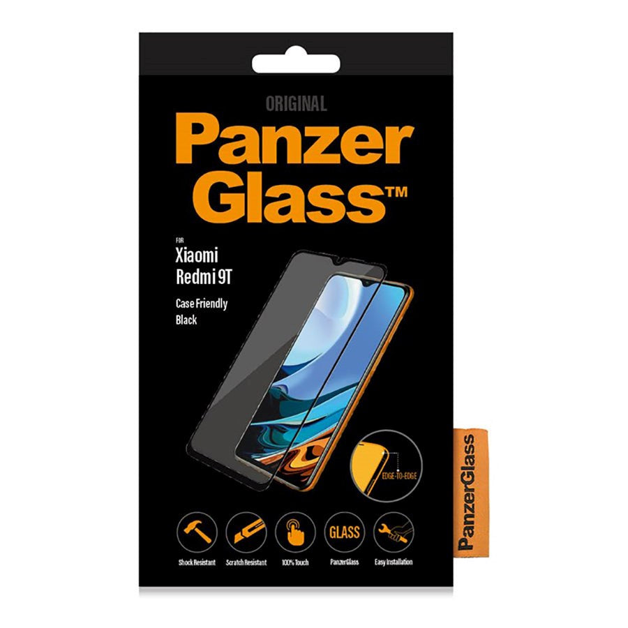 Xiaomi Redmi Note 9T (5G) PanzerGlass Screen Protector - Case Friendly - Black