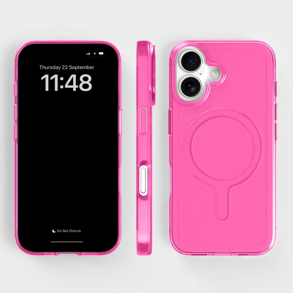 agood company iPhone 16 CLRPRTCT 100% Recycled Plastic Case - Transparent / Candy Pink