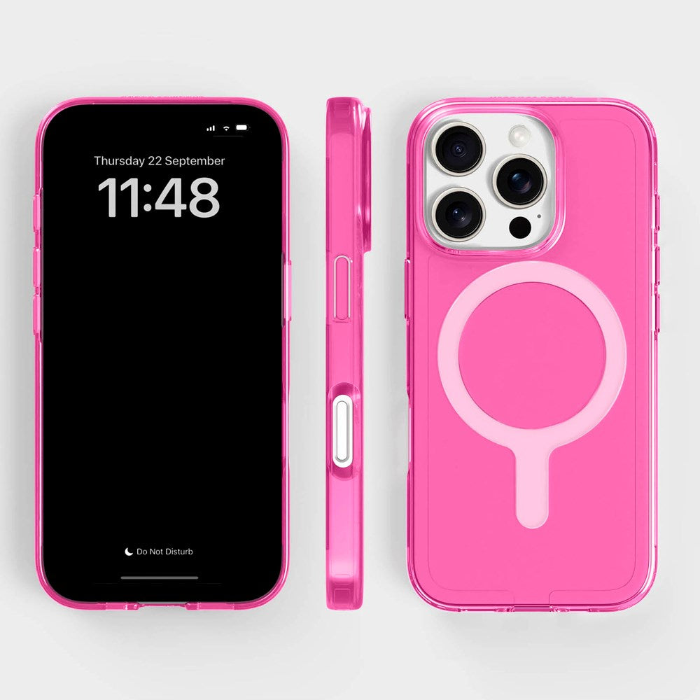 agood company iPhone 16 Pro CLRPRTCT 100% Recycled Plastic Case - Transparent / Candy Pink