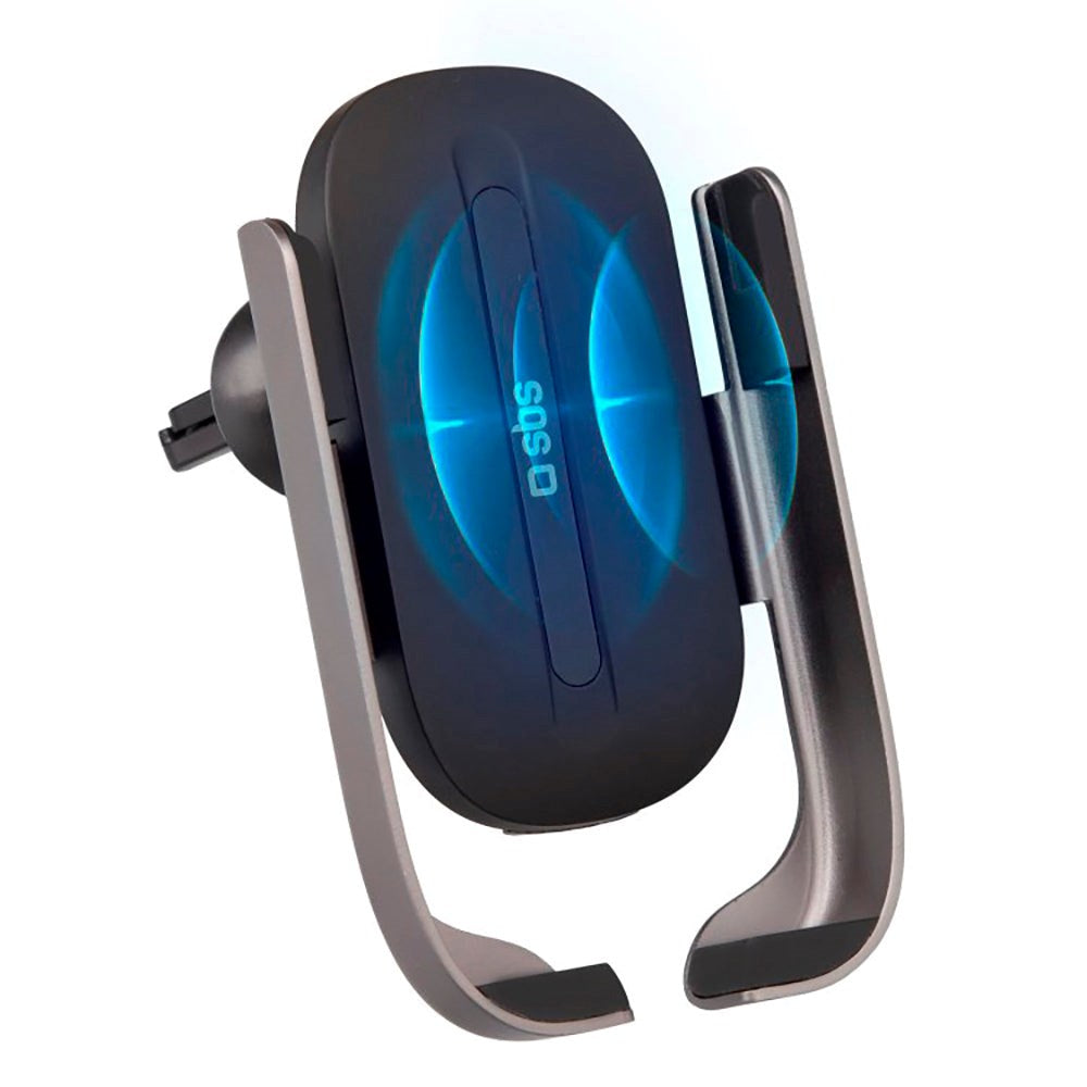 SBS Mobile Holder for Car w. Wireless Charging 15W - Max Mobile: 80mm - Black