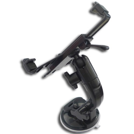 Universal Multi-Direction Tablet Holder for Car & Table - Max Tablet: 90 x 220mm - Black