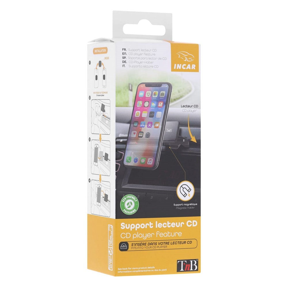 T'NB Magnetic Phone Holder for Car - CD Player - Black
