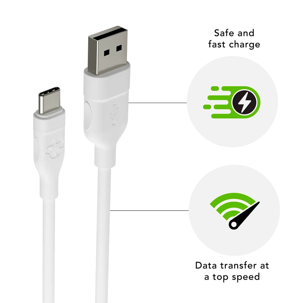 dbramante1928 Charging Cable Made from Recycled Plastic - USB-A to USB-C - 36W - 1.2M - White