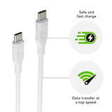 dbramante1928 Charging Cable Made from Recycled Plastic - USB-C to USB-C - 100W - 1.2M - White