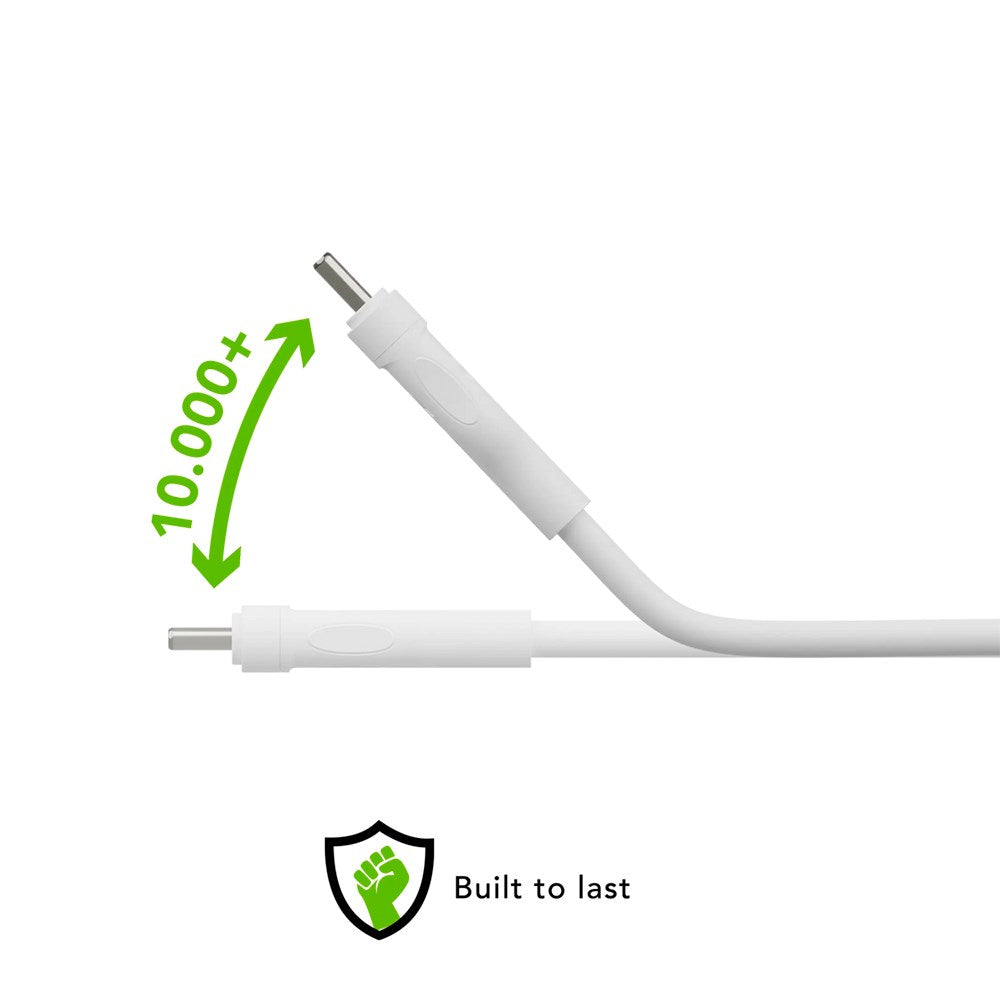 dbramante1928 Charging Cable Made from Recycled Plastic - USB-C to USB-C - 100W - 2.5M - White