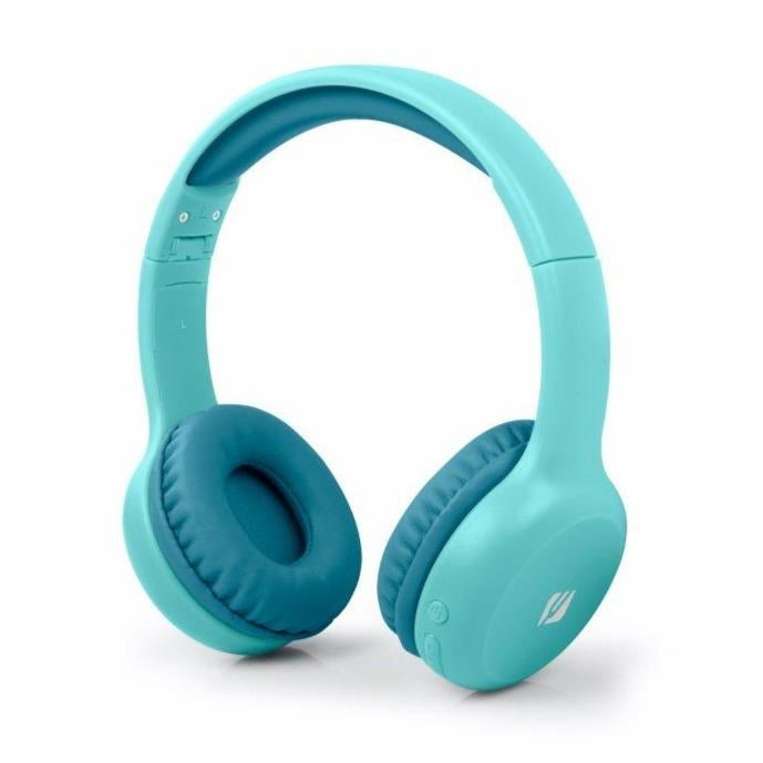 Muse On-Ear Bluetooth Wireless Children's Headphones w. Sound limiter - Light blue