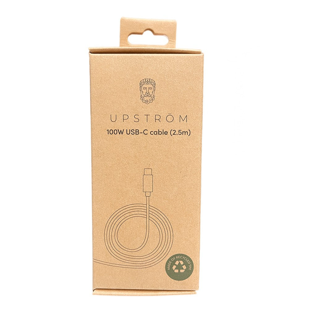 Upström Cirkulär USB-C to USB-C Cable 100W - 2.5m - White