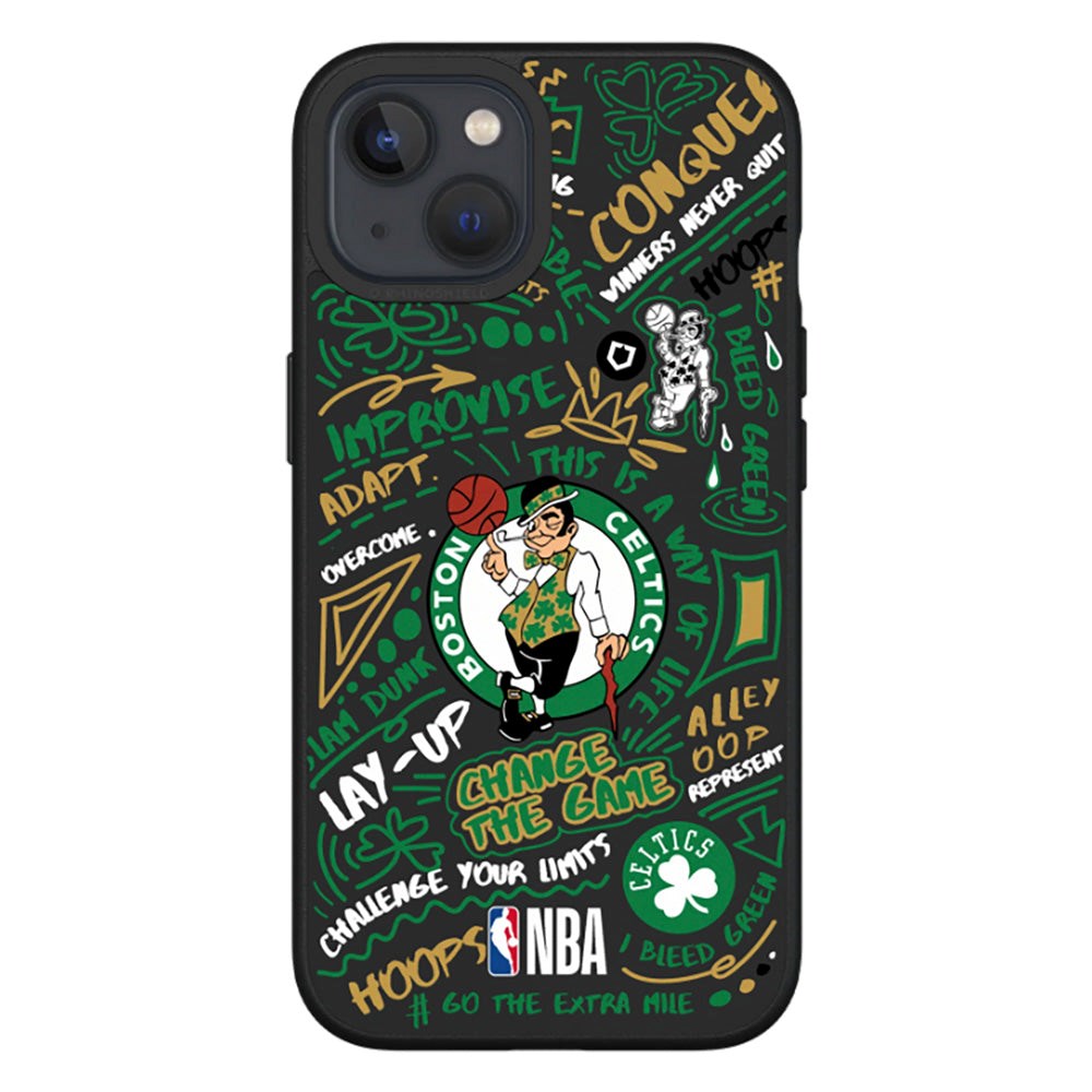 iPhone 13 RhinoShield SolidSuit Drop Proof NBA Case with Boston Celtics - Graffiti