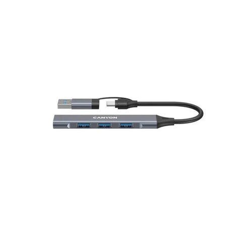 Canyon DS-02 4-in-1 USB-A/C Hub - Grey