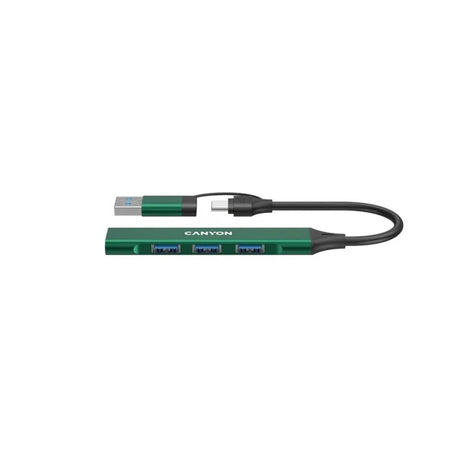 Canyon DS-02 4-in-1 USB-A/C Hub - Green