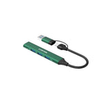 Canyon DS-02 4-in-1 USB-A/C Hub - Green