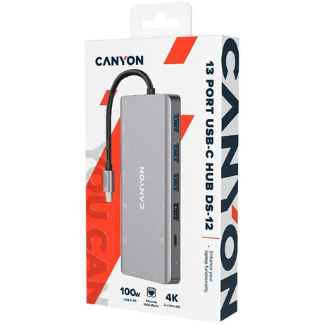 Canyon DS12 13-in-1 USB-C Hub - Grey
