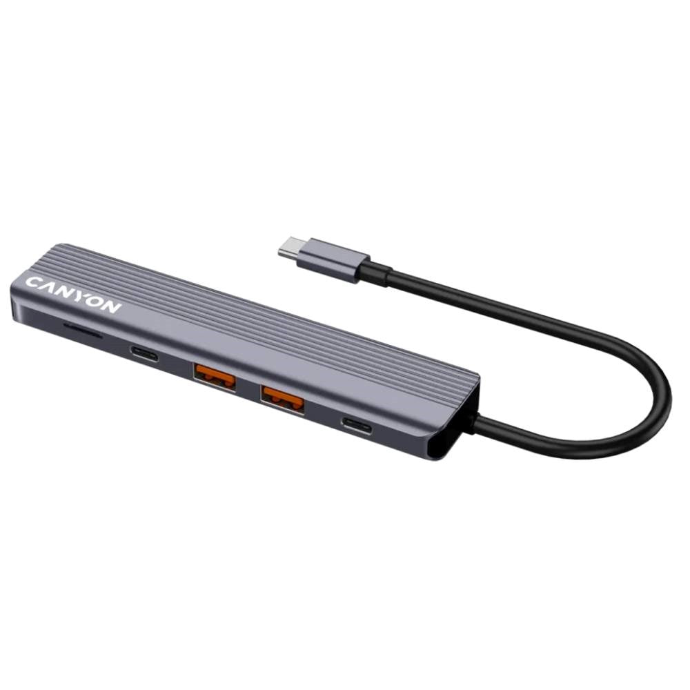 Canyon DS17 6-in-1 USB-C Hub - Grey
