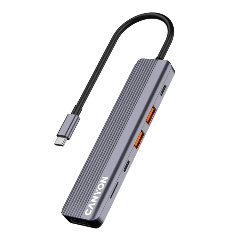 Canyon DS17 6-in-1 USB-C Hub - Grey