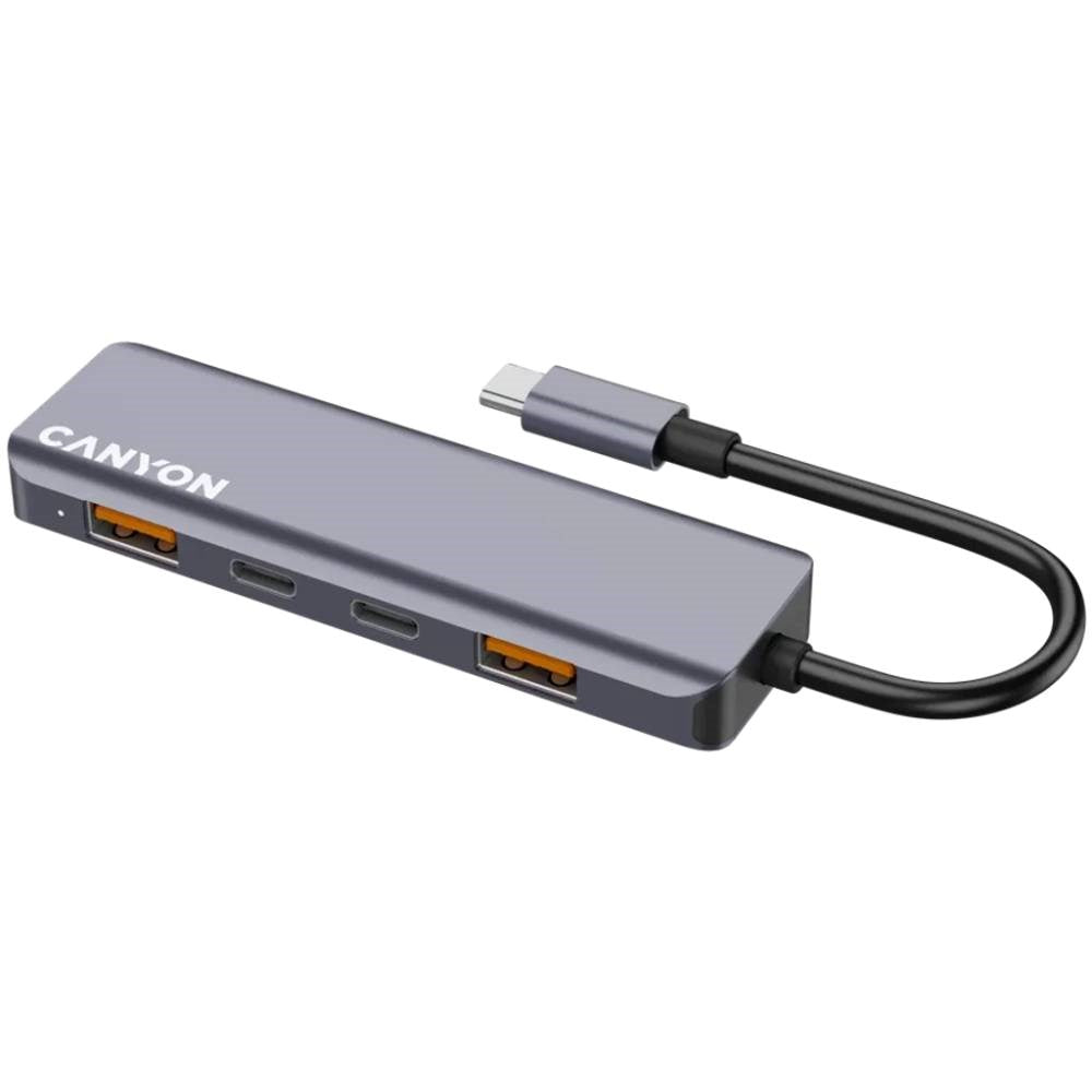 Canyon DS18 100W 5-in-1 USB-C Hub - Grey