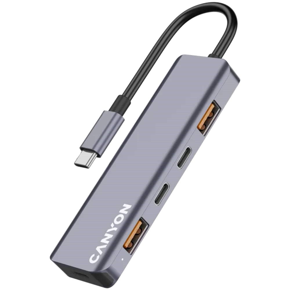 Canyon DS18 100W 5-in-1 USB-C Hub - Grey