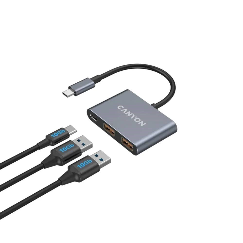 Canyon DS3 3-in-1 USB-C Hub - Grey