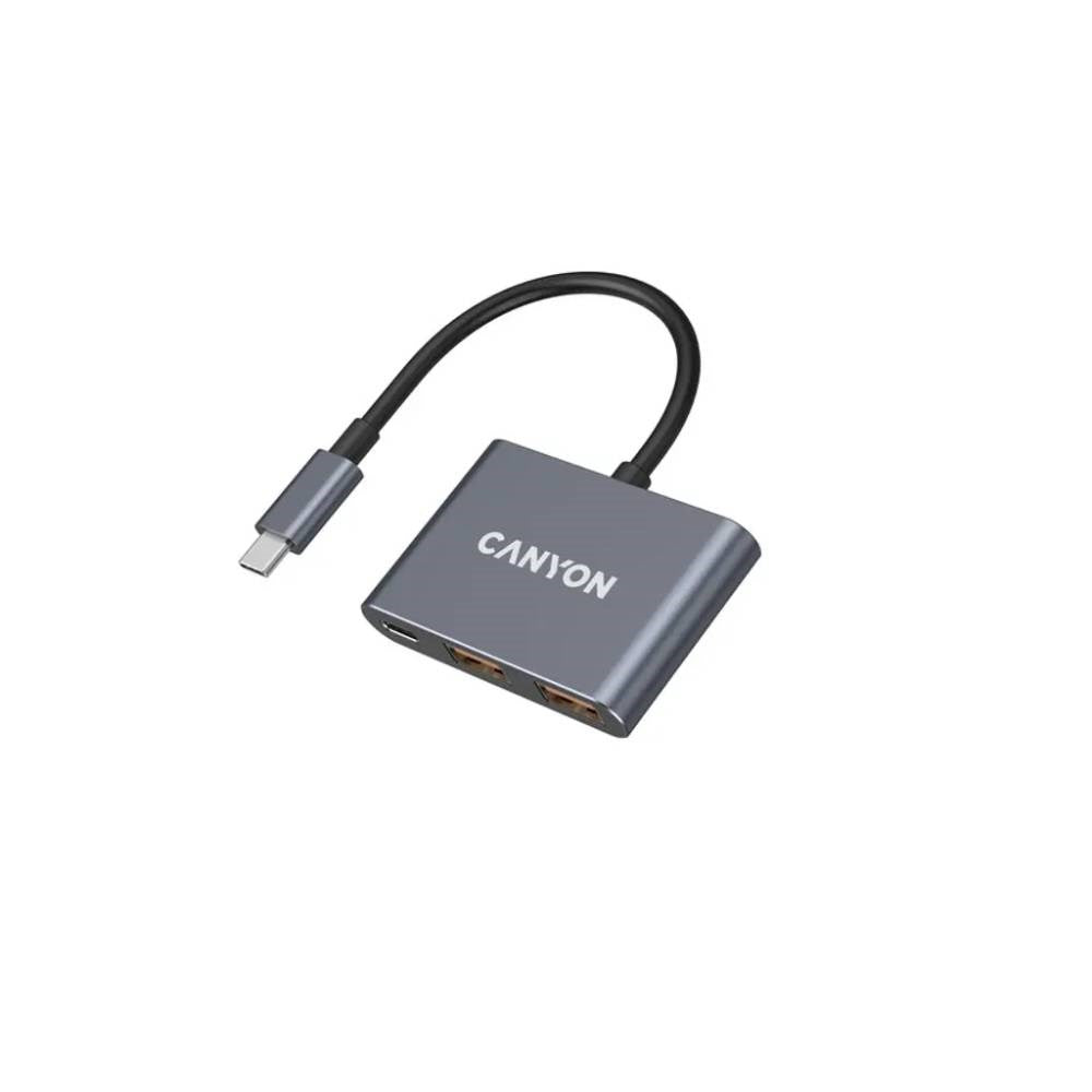 Canyon DS3 3-in-1 USB-C Hub - Grey