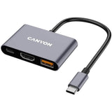 Canyon DS4 100W 3-in-1 USB-C Hub - Grey