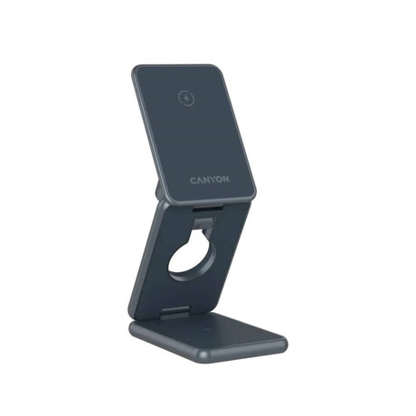Canyon OnCharge 309 3-in-1 15W Foldable Wireless Charger - Qi / MagSafe Compatible - Grey