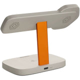 Canyon Hexagon 15W 3-in-1 Wireless Charger - Qi / MagSafe Compatible - Beige / Orange
