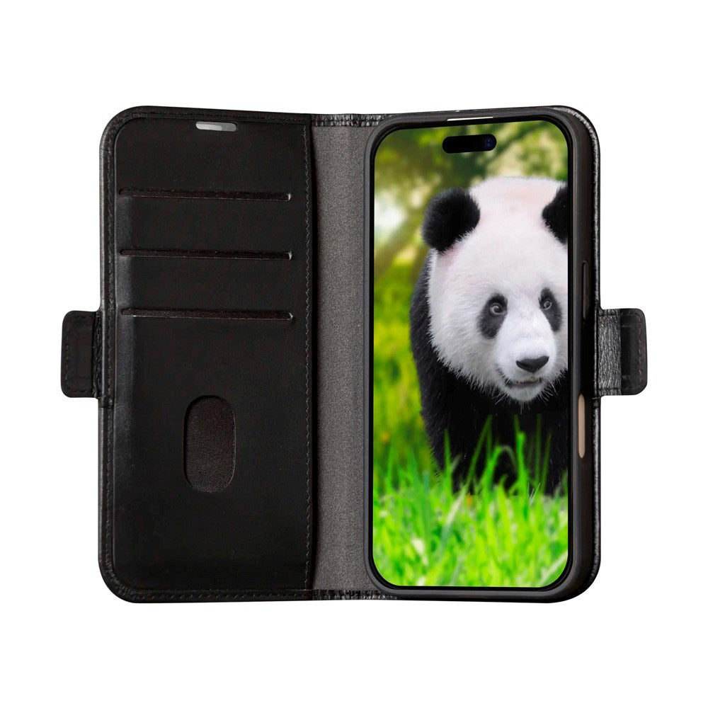 iPhone 16 Plus dbramante1928 Copenhagen Slim Genuine Leather Case with Wallet - Black