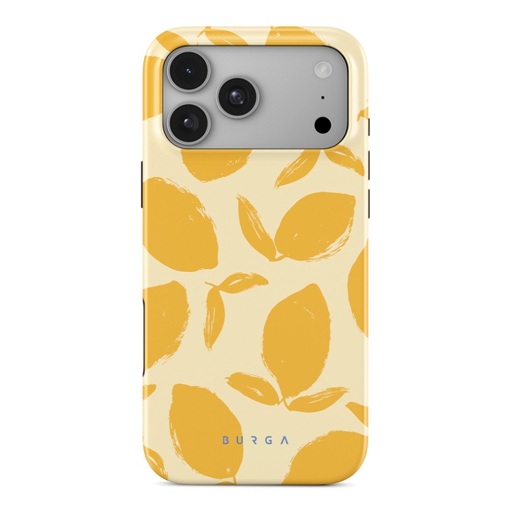 iPhone 18 Pro Burga Tough Fashion Case - MagSafe Compatible - Lemon Tart