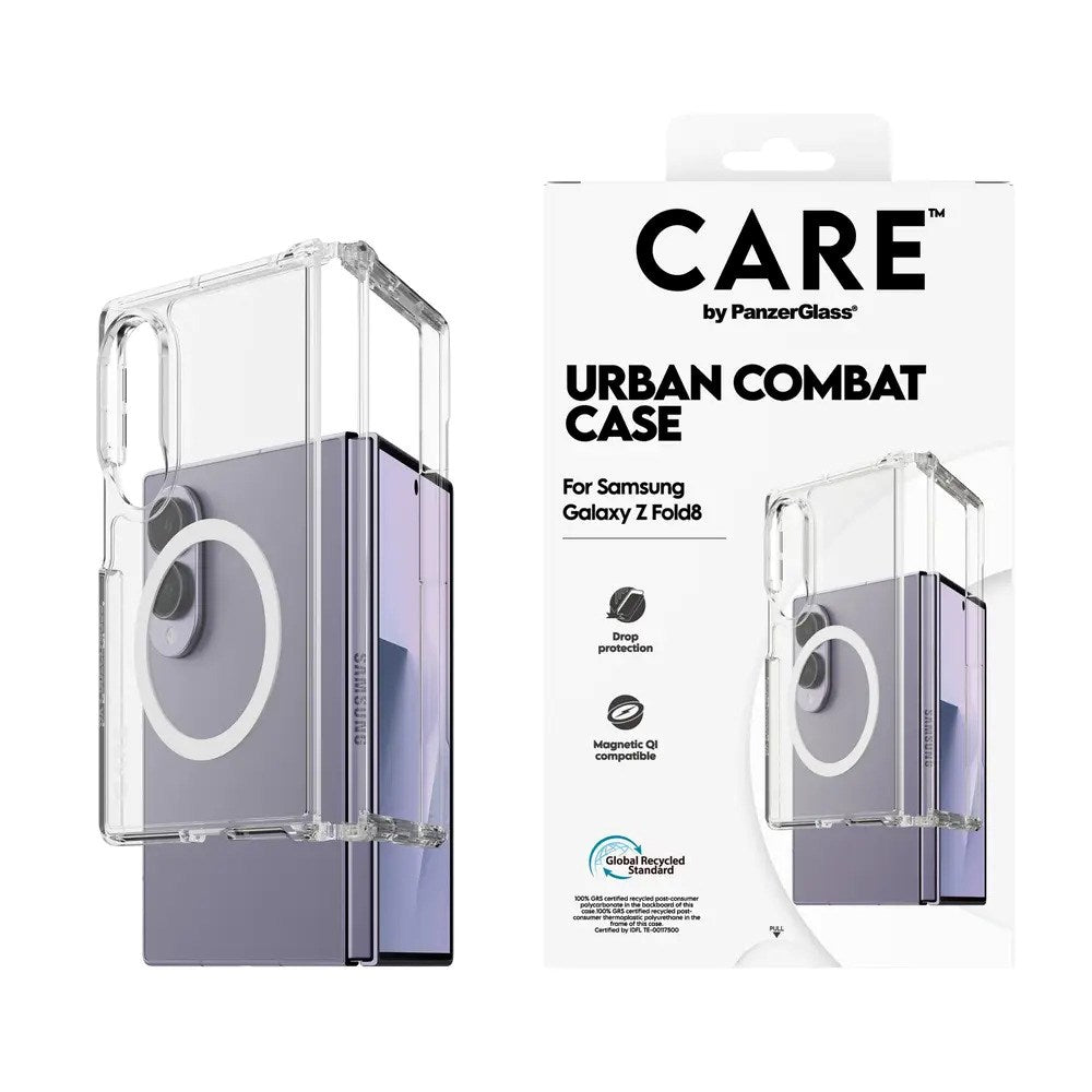 Samsung Galaxy Z Fold8 CARE™ by PanzerGlass® Urban Combat Case - Qi Compatible - Transparent