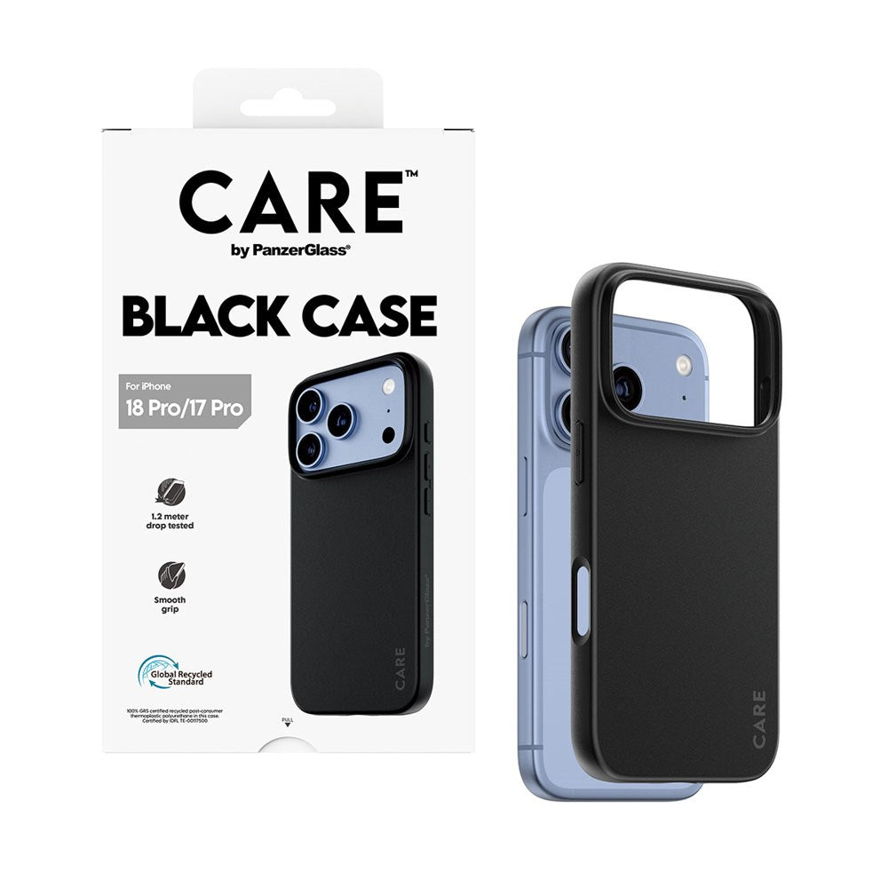 iPhone 18 Pro / 17 Pro CARE by PanzerGlass Flexible Plastic Case - Black