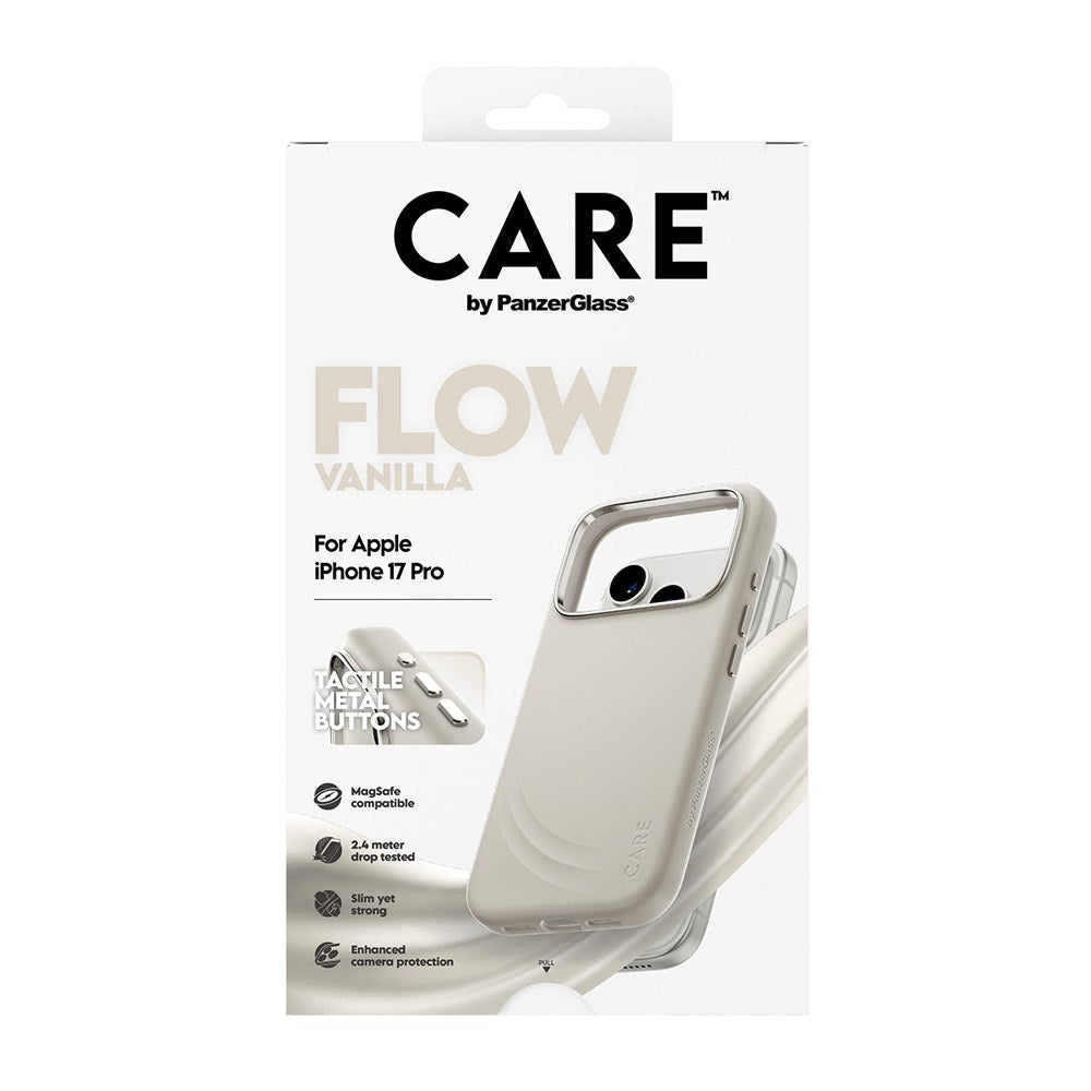 CARE by PanzerGlass iPhone 17 Pro Flow Case - MagSafe Compatible - Vanilla