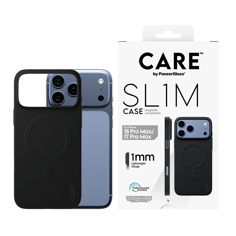 iPhone 18 Pro Max  / 17 Pro Max CARE by PanzerGlass SL1M Case - MagSafe Compatible - Black