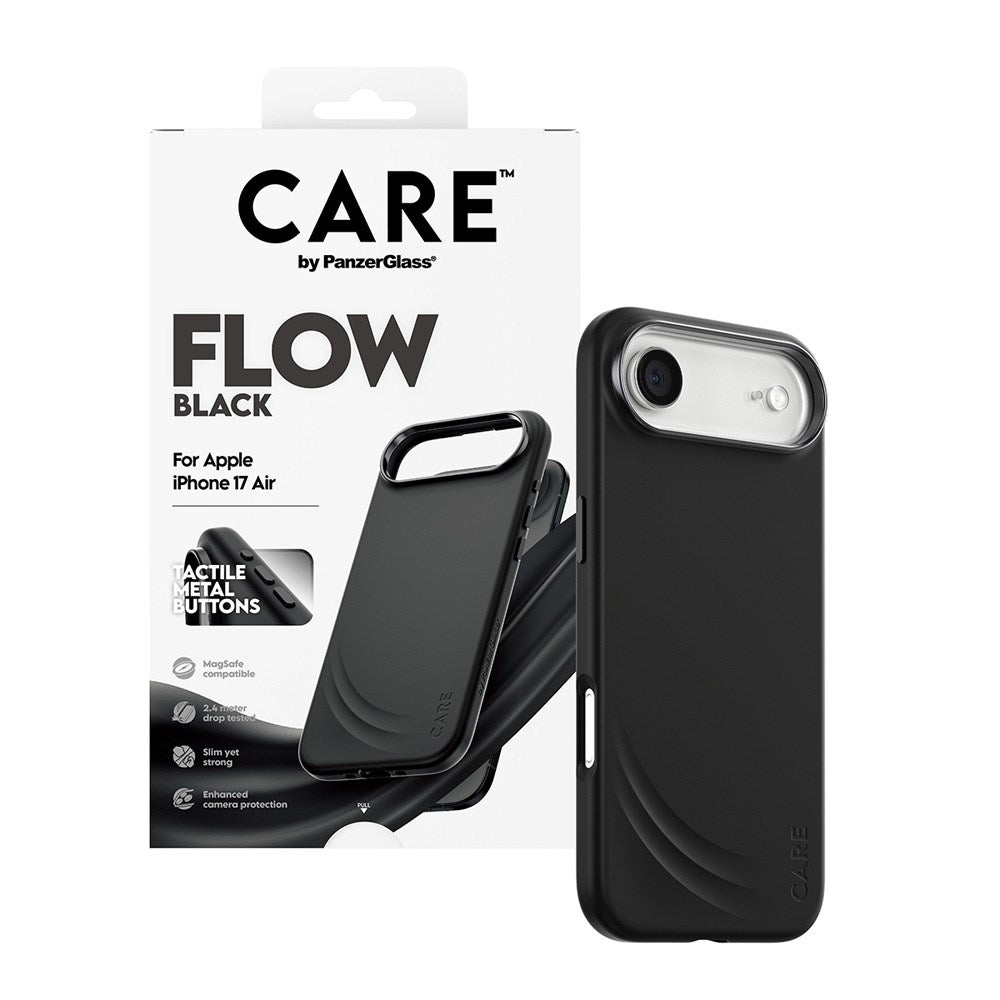 CARE by PanzerGlass iPhone Air Feature Flow Case - MagSafe Compatible - Black