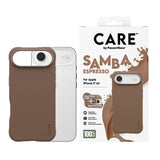 CARE by PanzerGlass iPhone Air Fashionable Samba Case - MagSafe Compatible - Espresso