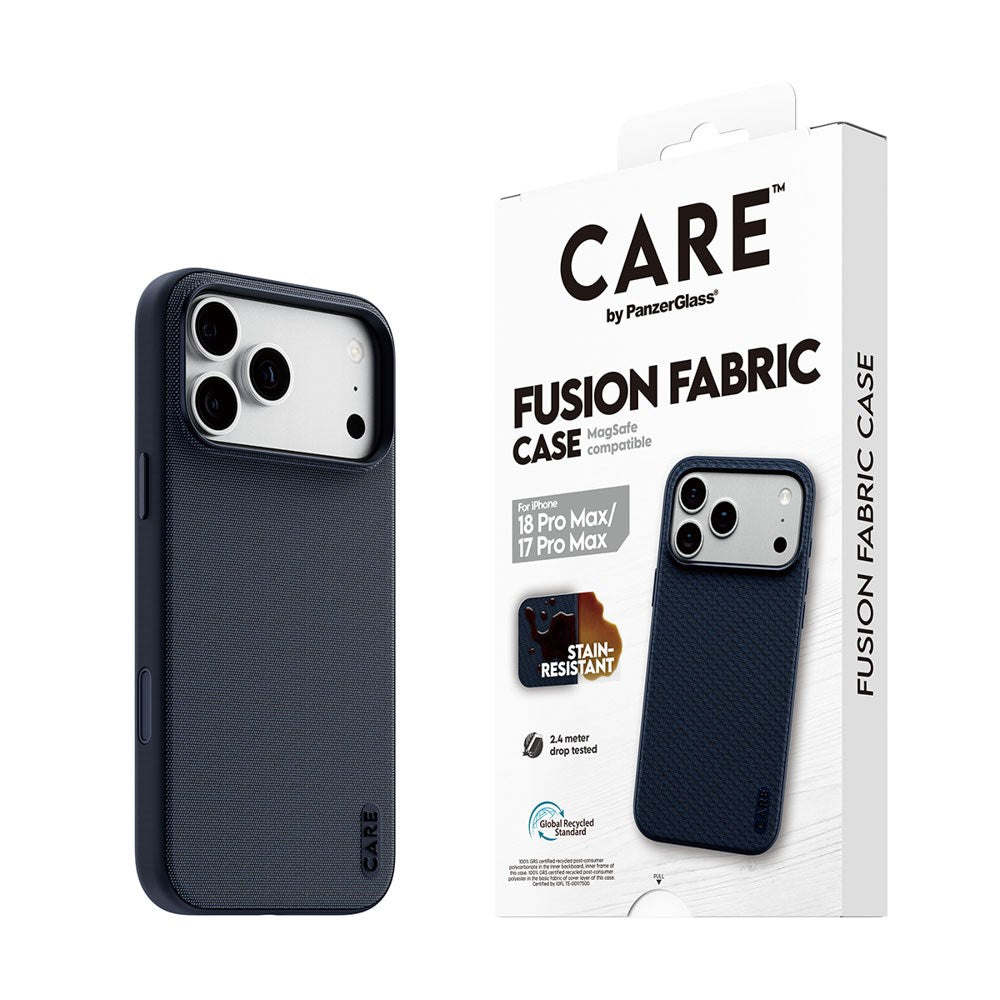 iPhone 18 Pro Max / 17 Pro Max CARE by PanzerGlass Fusion Fabric Case - MagSafe Compatible - Blue
