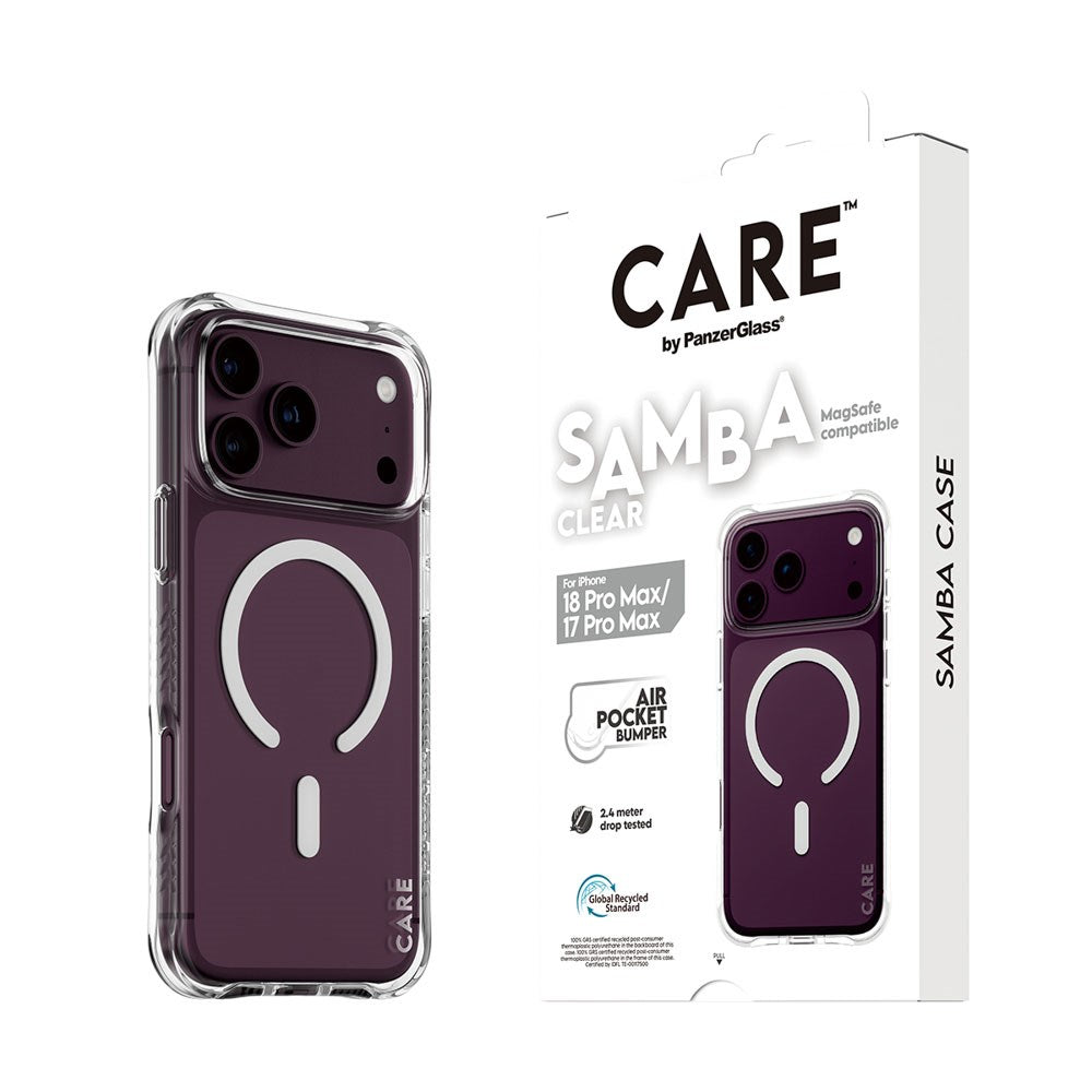 iPhone 18 Pro Max  / 17 Pro Max CARE by PanzerGlass Fashionable Samba Case - MagSafe Compatible - Transparent