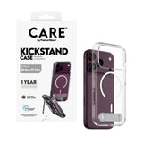 iPhone 18 Pro / 17 Pro CARE by PanzerGlass Feature Kickstand Case - MagSafe Compatible - Transparent / White