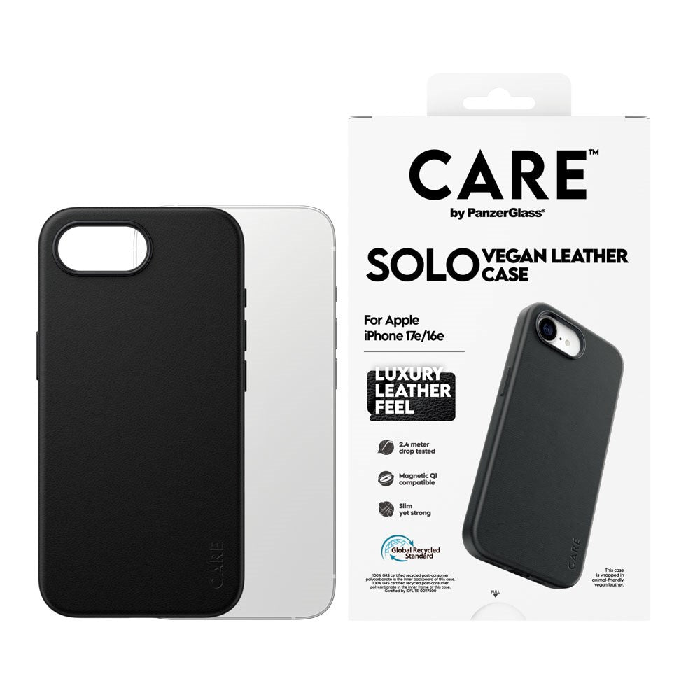 iPhone 17e / 16e CARE by PanzerGlass SOLO Case - Black